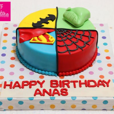 Super Hero Kids Bithday Cake
