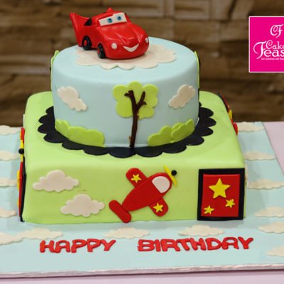 The Cars & The Planes Kids Birthday Cake