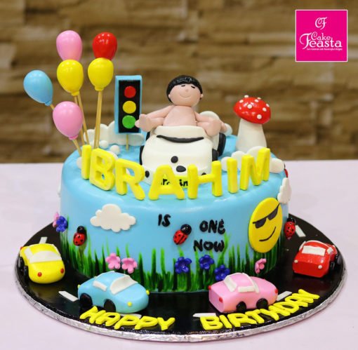 Baby's Traffic Teacher Birthday Cake
