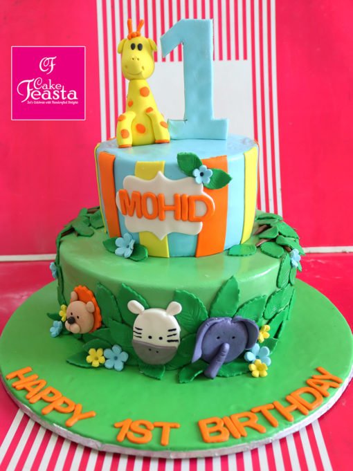Jungle Gym 2 Tiers Birthday Cake
