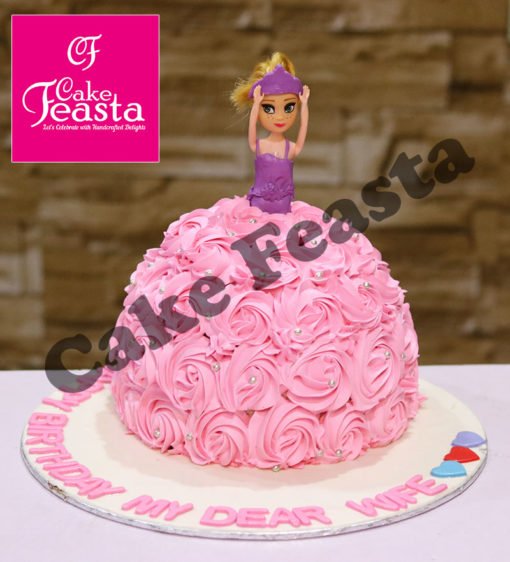 Doll Girl Birthday Cake