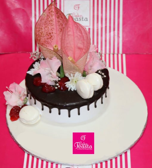 Fresh Flowers Birthday Cake