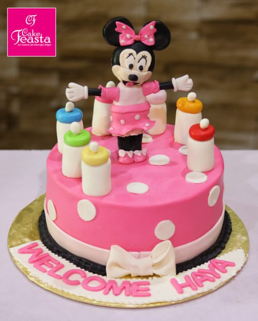 Mickey Mise Pink Girl Birthday Cake