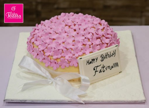 Pink Tiny Flowers Birthday Cake