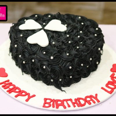Black Heart Theme Cake