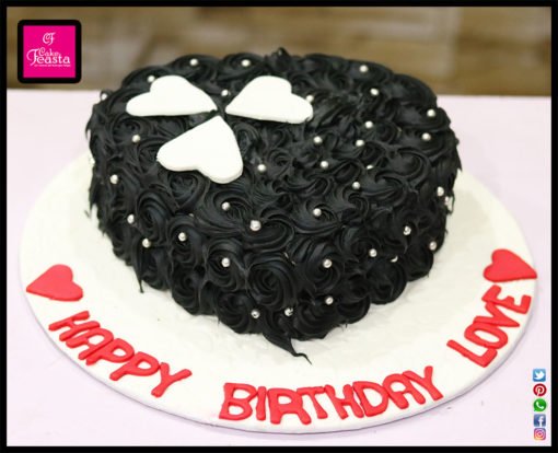 Black Heart Theme Cake