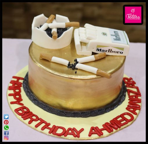 Marlboro Theme Birthday Cake