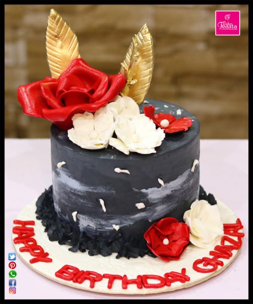 Red Rose Black Cake