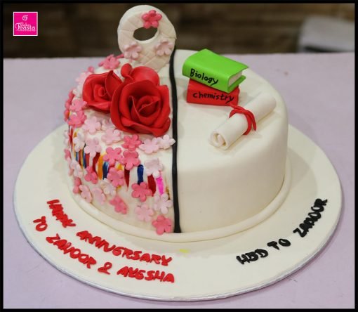 Anniversay & Birthday Theme Cake