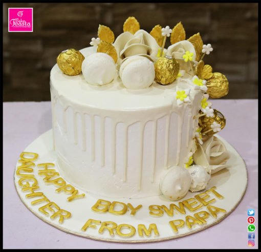 White Creamy Birthday Cake