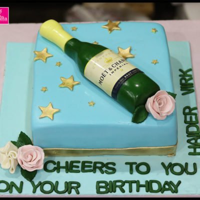 Wine Theme Birthday Cake