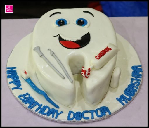 Dentist Teeth Shape Birthday Cake