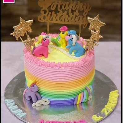 Pony Theme Kids Birthday Cake