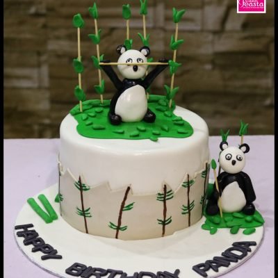 Panda Theme Kids Birthday Cake