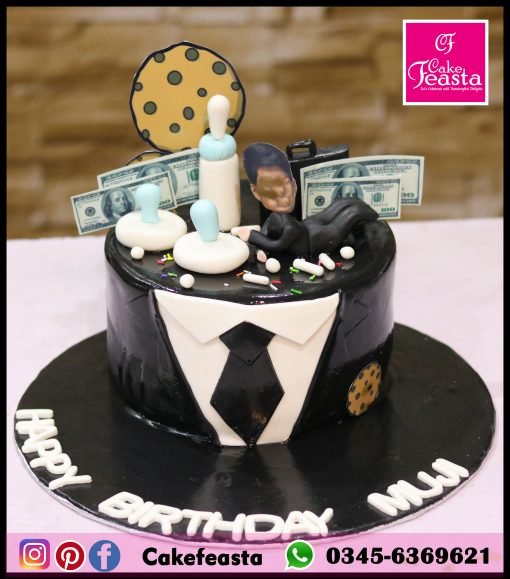 Baby Boss Theme Birthday Cake