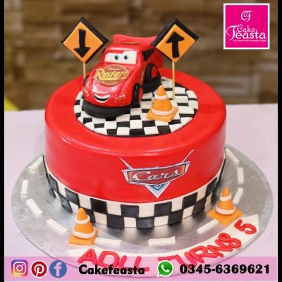 Lightning McQueen Car Kids Birthday Cake