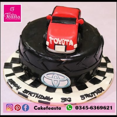 Toyota Car Tyre Birthday Cake