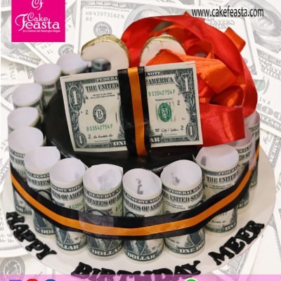 Dollar-Theme-Birthday-Cake