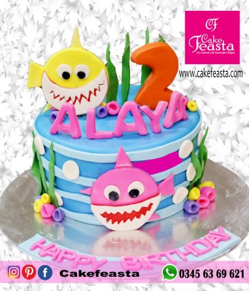 1-Tier-Small-Fish-Birthday-Cake