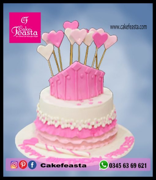 Pink-Crown-Birthday-Cake
