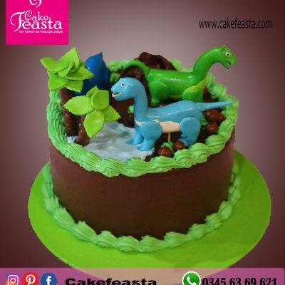 Dinosaur Theme Birthday Cake