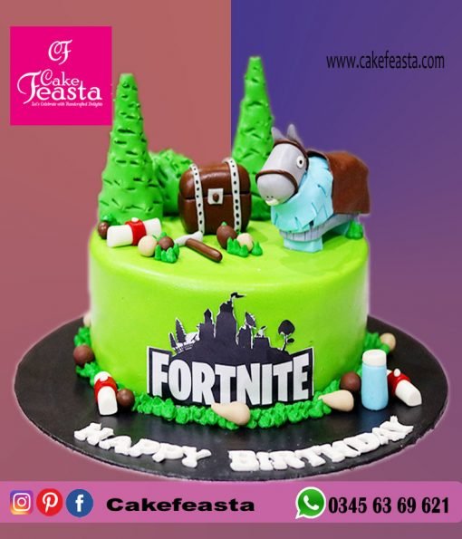 Fortnite Theme Birthday Cake