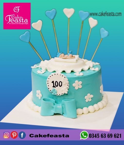 100 Days Celebration Cake