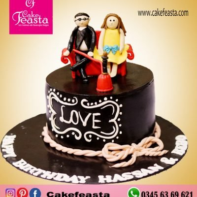 Couple with Shisha Theme Love Cake