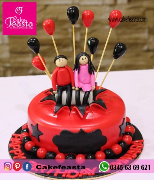 Red&Black-theme-Birthday-Cake
