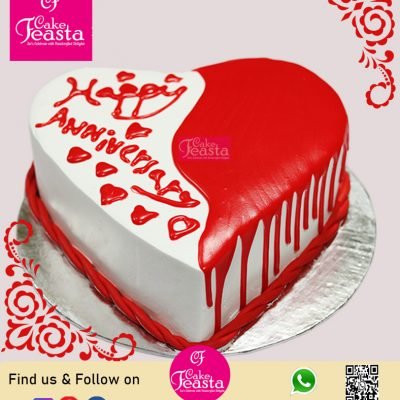 Anniversary Heart Shape Cake