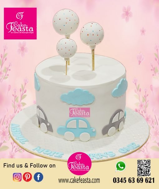 Balloons Theme Kids Birthday Cake