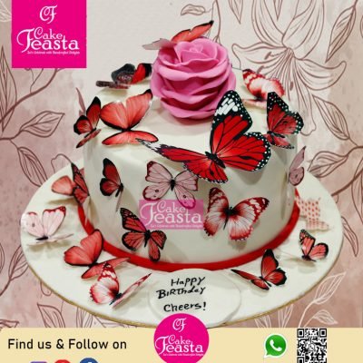 Butterfly Theme Birthday Cake