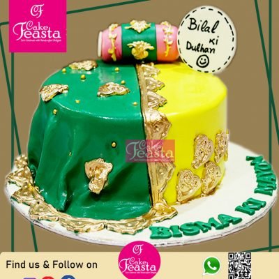 Mayon Mehndi Dholki Theme Cake