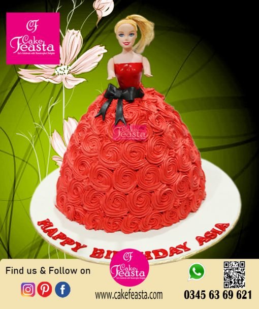 Doll-Theme-Birthday-Cake