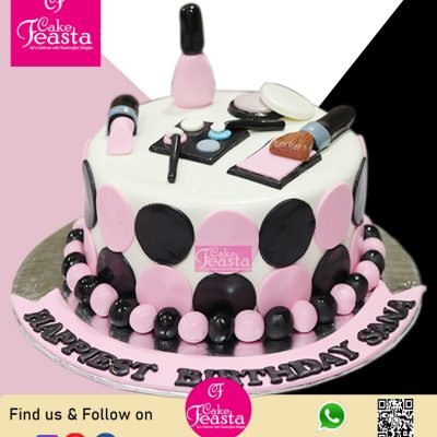 Makeup Theme Birthday Cake