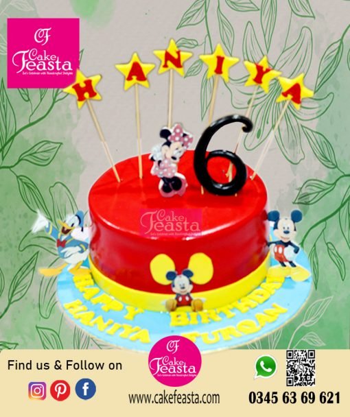 Mickey Mouse Theme Birthday Cake