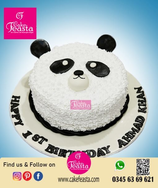 Panda Theme Birthday Cake