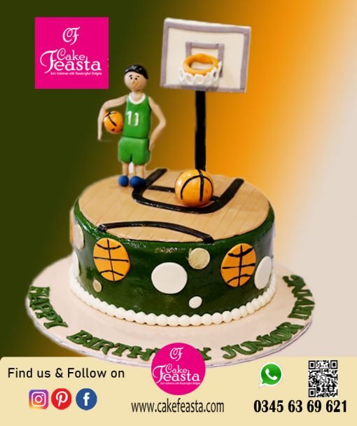 Basketball Theme Birthday Cake