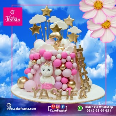 Kittie Theme Kids Birthday Cake