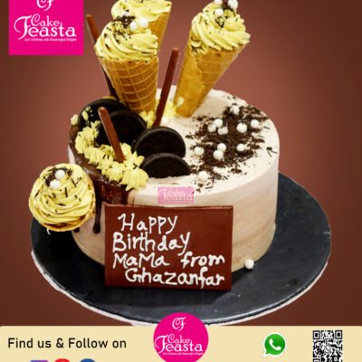 Orio - Cone Ice Cream Theme BD Cake