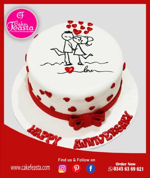 Couple Clipart Anniversary Cake