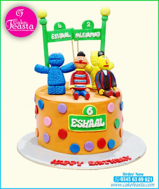 Fictional Characters Theme Birthday Cake