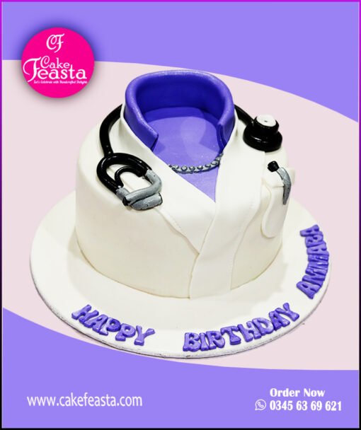 Purple Shirt Doctor Cake