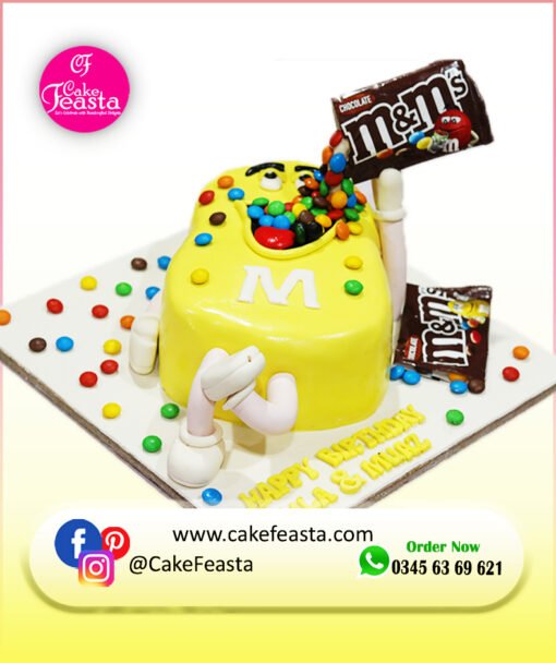 M&M Bunty Theme Birthday Cake