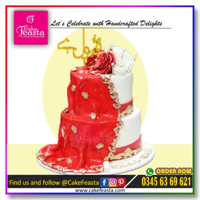2 Tier Qabool Hai Wedding Cake