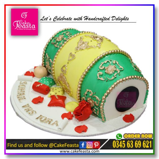 Dholak Theme Wedding Cake