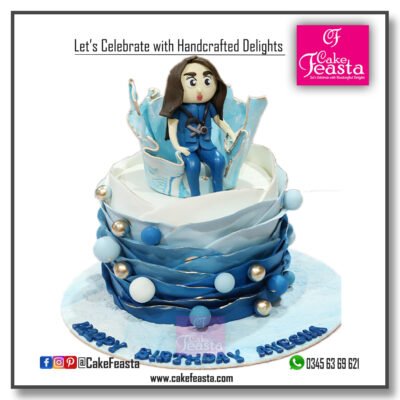 Doctor in Blue Theme Birthday Cake