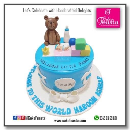 Welcome Baby Boy Cake