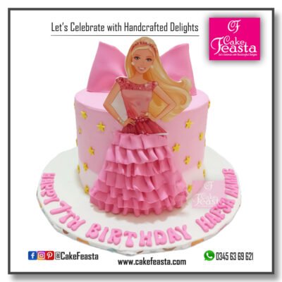 Barbie Doll Theme Birthday Cake