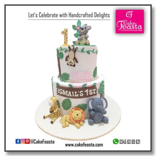 Safari Animal Birthday Cake - Image 2
